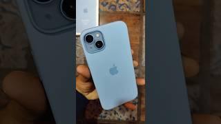 apple silicone case original sky blue 🩵 IS IT WORTh? | iPhone 14 plus silicon back cover #shorts