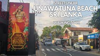 Streets near Unawatuna Beach #Walking Tour | Sri Lanka 60fps | No Talk