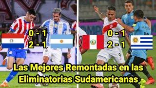 Las MEJORES y EPICAS REMONTADAS en las ELIMINATORIAS SUDAMERICANAS