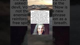 Voltaire's final words made people laugh even in death