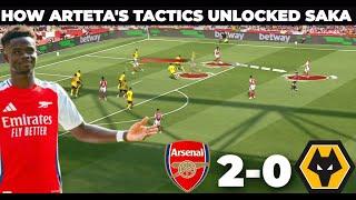 How Arteta's Tactics Unleashed Saka Against Wolves | Arsenal vs Wolves 2-0 | Tactical Analysis