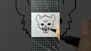 This is My Quick Drawing of Hyena Head