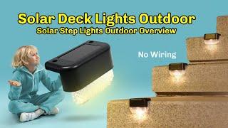 solar deck lights | Solar Deck Light 4Pcs, Solar Step Lights Outdoor Waterproof