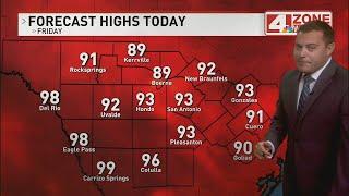 Sun, clouds, and a slim storm chance with heat indices soaring to 105°