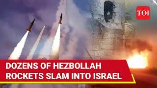 Hezbollah Fires 'Large Rocket Salvo' At Kiryat Shmona; Israeli Home Burns In Direct Hit