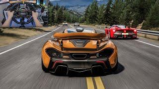 McLaren P1 & LaFerrari Full Send at LA Canyons - Assetto Corsa | Moza R16 + Pimax VR