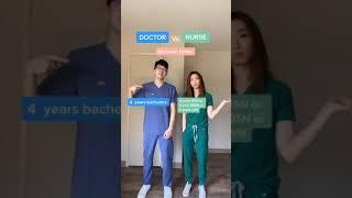 DOCTOR Vs. NURSE: Education #shorts