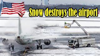 Blizzard destroys airports, minus 45 degrees in the US, putting 100 million people in danger.