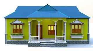 4 BEDROOM TIN SHADE HOUSE PLAN, टिन से देहाती घर का नक्शा, Prem's home plan