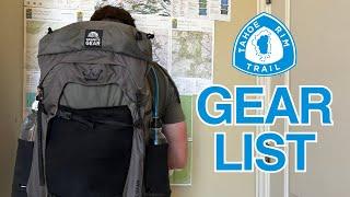 Tahoe Rim Trail Gear List 2024