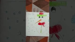 How to draw Snowman ️|Very Easy Drawing and Painting |Aditya Nagar |#shorts #art #viral #drawing