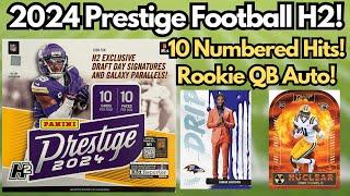 Top Rookie QB Auto! 10 Numbered Hits! Downtown Hunting! 2024 Panini Prestige NFL H2 Hobby Box!