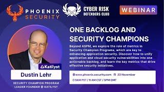 Unlocking the Power of #Security Champion Programs & #ASPM for Application Security with Dustin lehr