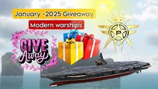 January month 2025 Giveaway | TKA game world | Modern warships