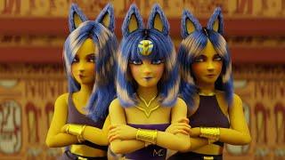 3 realistic ankha cats dance meme