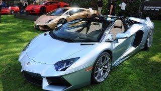 Azzuro Thetis Lamborghini Aventador Roadster LP700-4 Walkaround