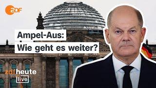 Nach dem Regierungsbruch bleiben SPD und Grüne als Minderheitsregierung | ZDFheute live