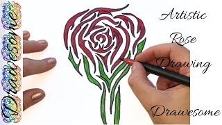 Artistic Rose Drawing / Drawesome