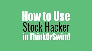 How to Build Your First Stock Hacker Scan in ThinkOrSwim - Complete Trader Tutorial