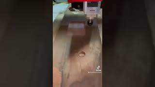 Lion pro serisi cnc router makınamızda ahşap sunum tabagı kesimi