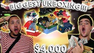 BIGGEST MYSTERY BRAND UNBOXING $4,000 WORTH OF ONLINE HYPEBEAST MYSTERY BOXES!! * NOT SPONSORED