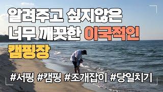 갯마을 캠핑장 양양 남애3리 해변 당일치기 이국적 서핑 동해 가족여행 야영장 주문진