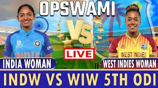 India Women vs West Indies Women, 5th ODI | Live Cricket Match Today | IND Women vs WI Women Live