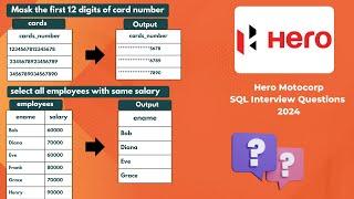 Hero Motocorp SQL Interview Questions using REPLICATE(), RIGHT() and CONCAT() Functions