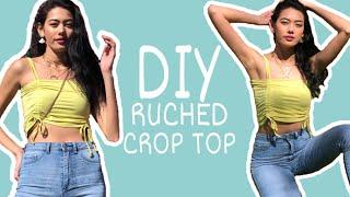 DIY RUCHED CROP TOP from OLD TSHIRT I Regine Morales