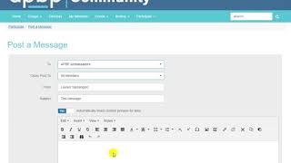 APBP Community Tutorial: Posting A Message