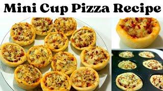 Pizza Recipe By Spice Deal | Pizza Dough Banane Ka Tarika | How To Make Mini Cup Pizzas At Home