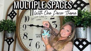 How To Decorate Multiple Rooms With One Decor Theme | Lots Of Decorating Today!