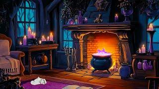 cozy witch cottage with vintage oldies playing in another room (relax/study/sleep) 