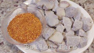 How to Cook Taro Root | Boiled Taro Root | KONLOVE