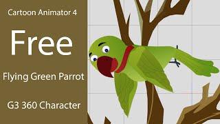 Free Flying Parrot Character G3 360 for Cartoon Animator 4