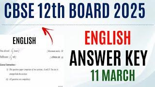 cbse board 12th english paper solution 2025, class 12 cbse board exam 2025 english paper answer key