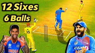 12 Sixes in Just 6 Balls || RC 24 GAMEPLAY || Every Ball 6 Hitting Challenge