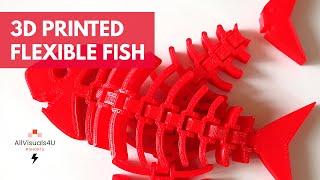  3D Printed Flexible Fish - Print In Place Fish - Print In Place 3D Printing | #Shorts