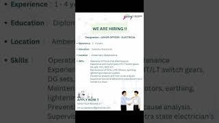 Godrej Company Jobs  l Diploma l Electrical Job l Diploma Jobs #diplomajobs #job