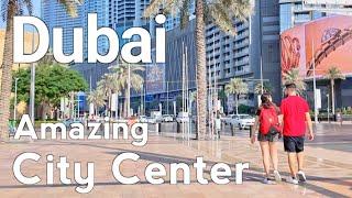 Dubai [4K] Amazing City Center, Downtown Dubai Walking Tour 