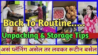 Best Home Kitchen/Routine सुरु /Kitchen Tips/Unpacking ,Storage Hacks/Being Homemaker/Couple Cooking