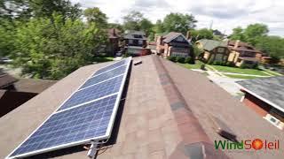 Solar Installation Before and After on Home in Chicago - WindSoleil