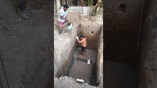 Installing Septic tank rebars