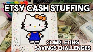 ETSY BUDGET AND CASH STUFF. COMPLETING MORE SAVINGS CHALLENGES FOR 2024!