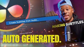 How to add AUTOMATIC SUBTITLES in Davinci Resolve | Full Tutorial