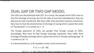 DUAL GAP OR TWO GAP MODEL  | ECONOMICS LECTURE