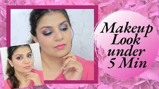 Makeup Look Under 5 Min | Using Carnival XL Pro Palette | Makeup Tutorial