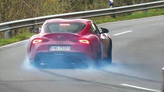 Cars Leaving Nürburgring Tankstelle - DRIFTS, 992 GT3 RS, 650HP RS3, Supra Mk5, Huracan EVO, M3 F80