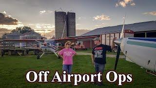 Can you land an airplane on a farm?  Watch the Stinson and Cessna taildraggers try.