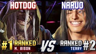 SF6 ▰ HOTDOG29 (#1 Ranked M.Bison) vs NARUO (#2 Ranked Terry) ▰ High Level Gameplay